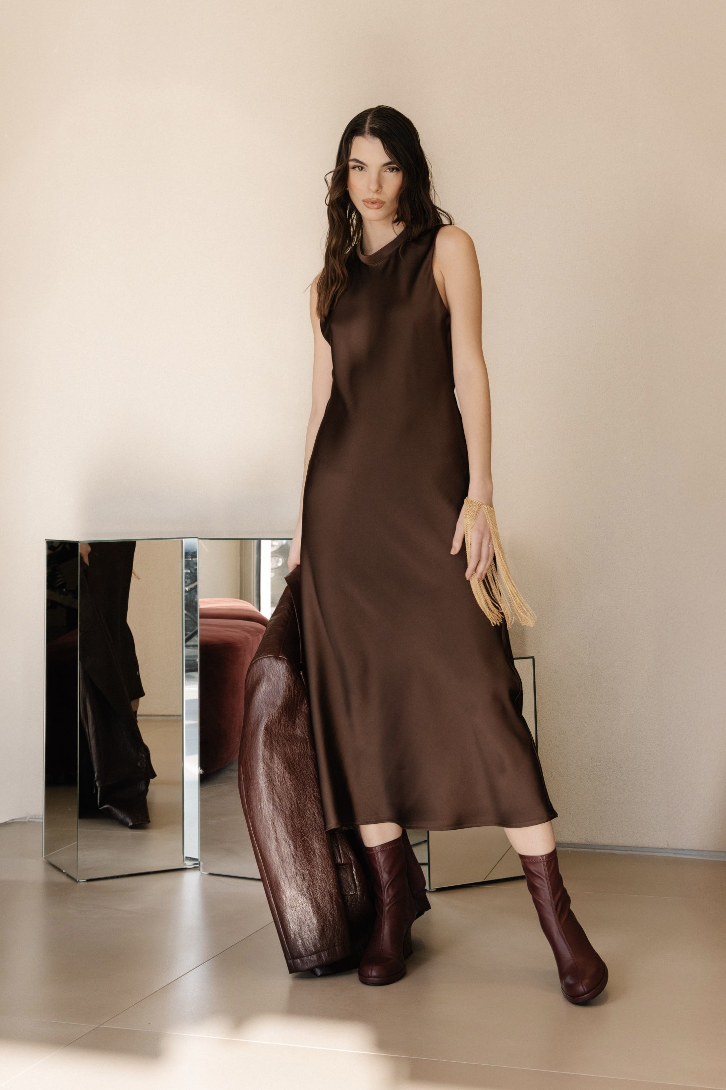 ABITO MIDI SATIN