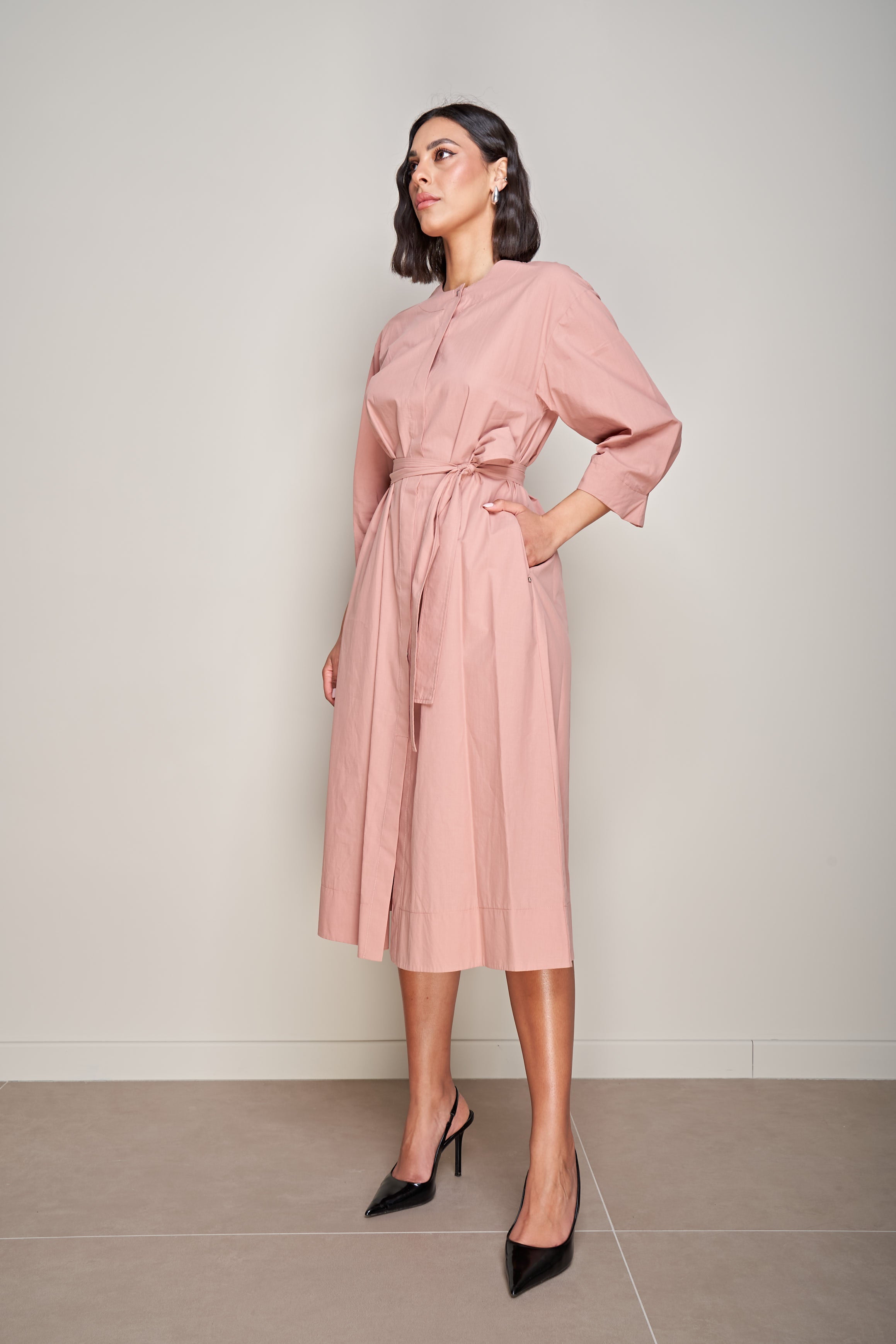 ABITO CAMICIA CON CINTURA IN VITA