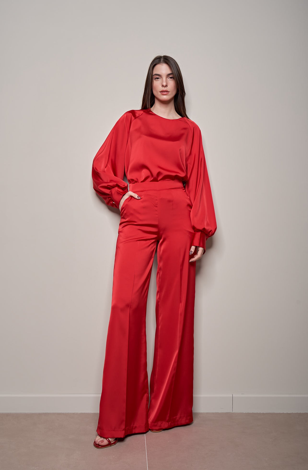BLUSA IN RASO