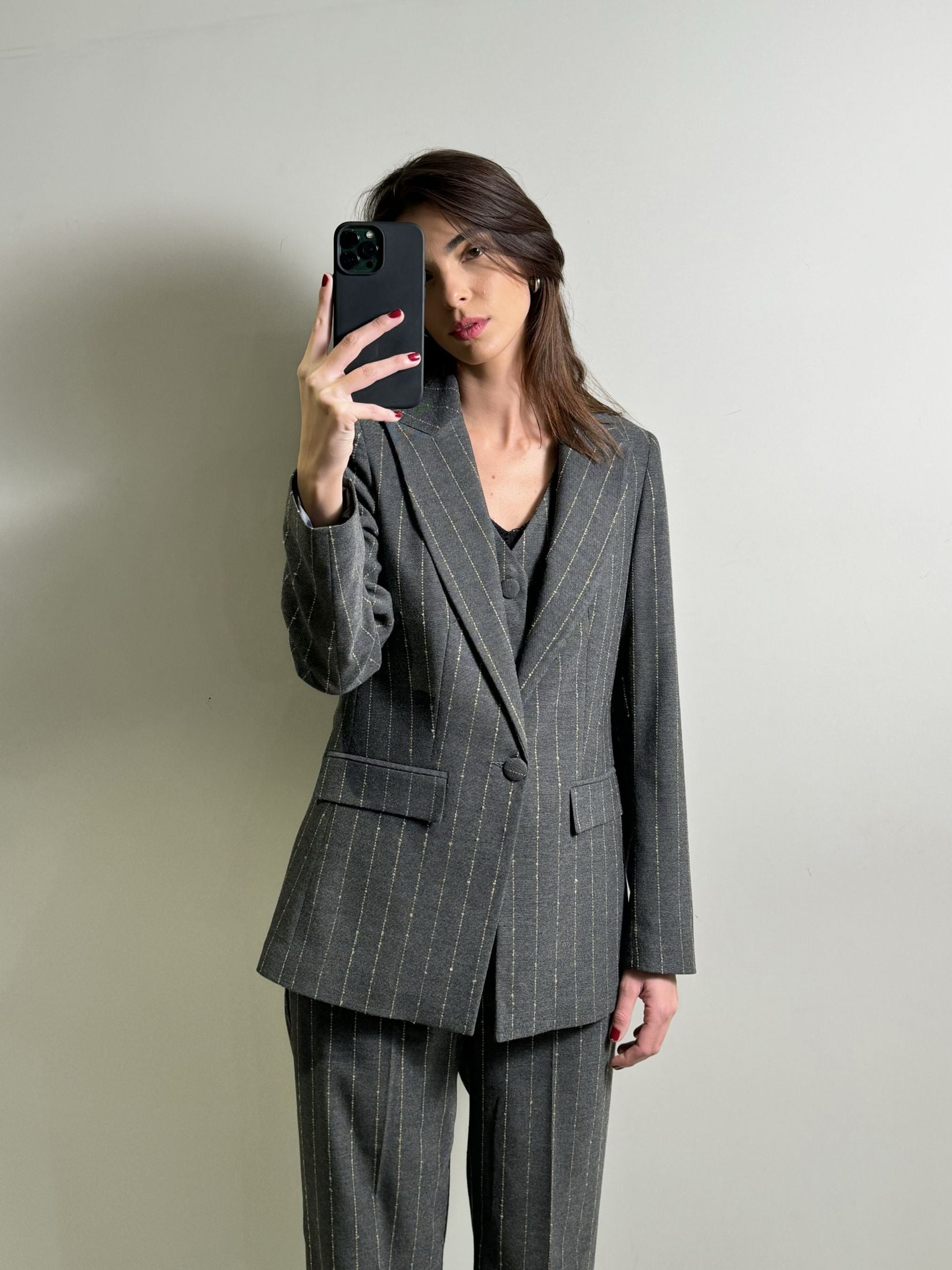 BLAZER GESSATO MONOPETTO