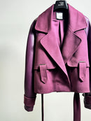 CAPPOTTO CON MANICHE IN PELLE