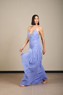 MAXI DRESS CON SCOLLO ALL'AMARICANA