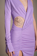 VESTITO CON RICAMO FIORE