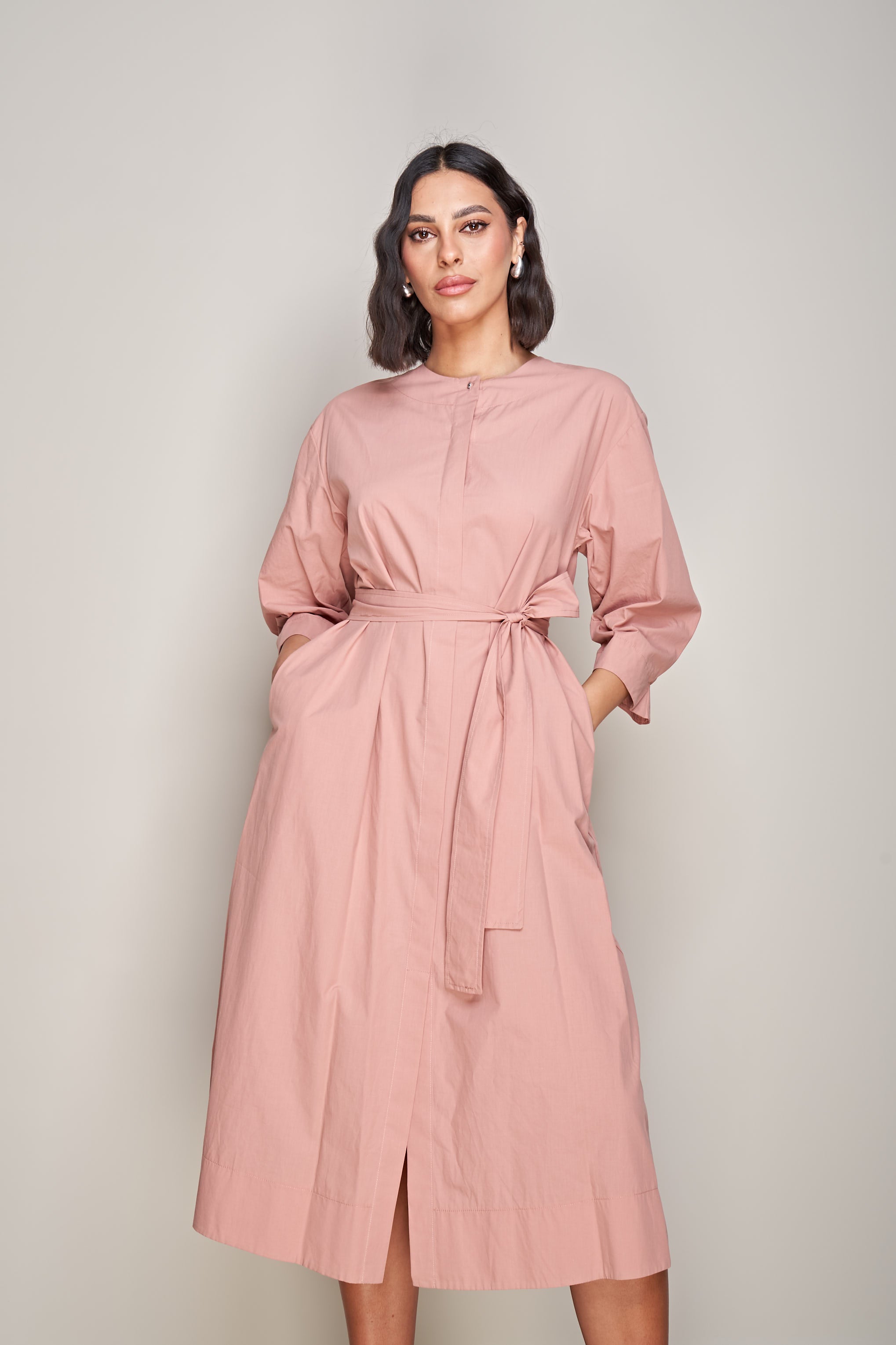 ABITO CAMICIA CON CINTURA IN VITA