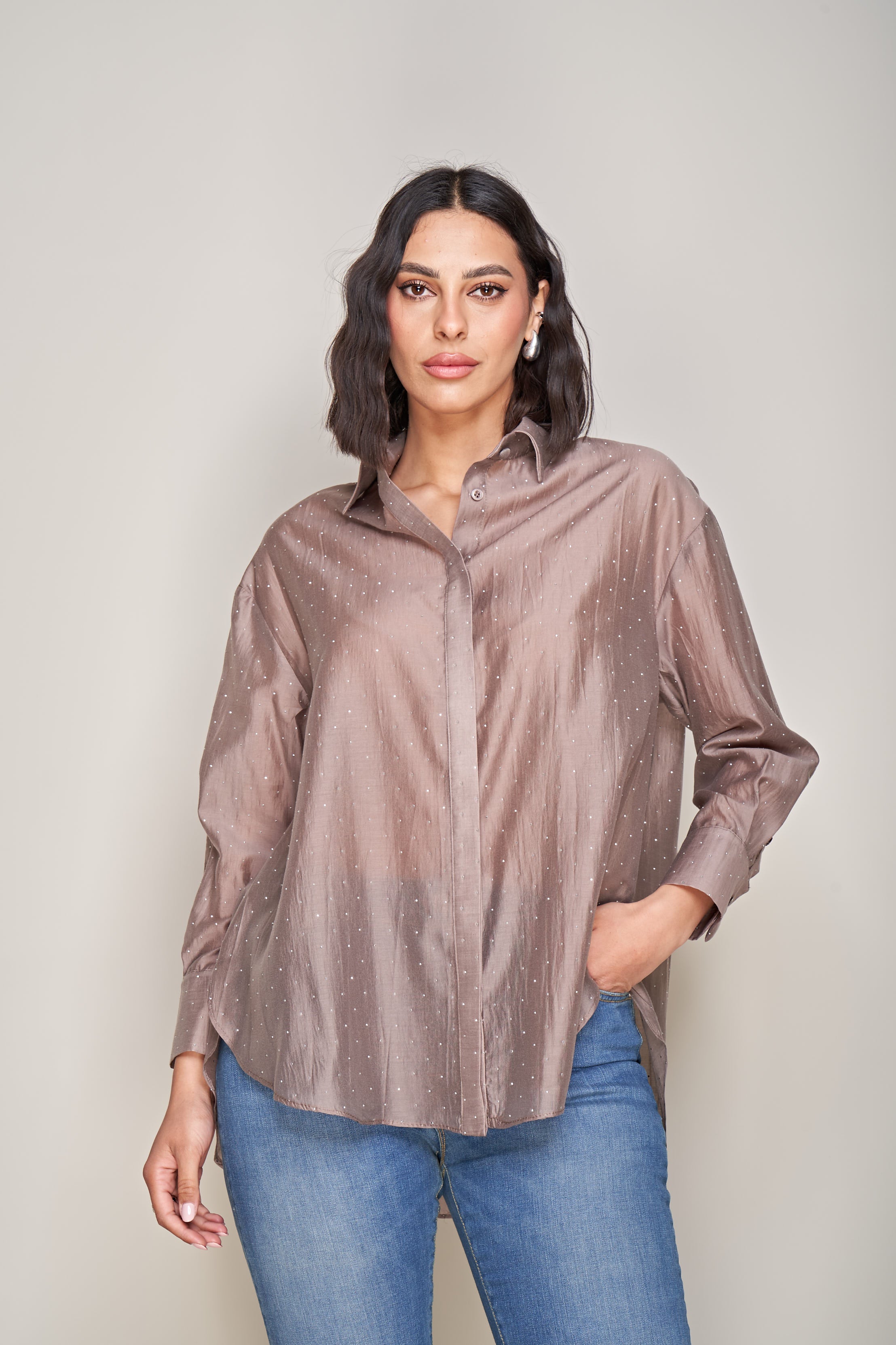 CAMICIA CON PUNTI LUCE