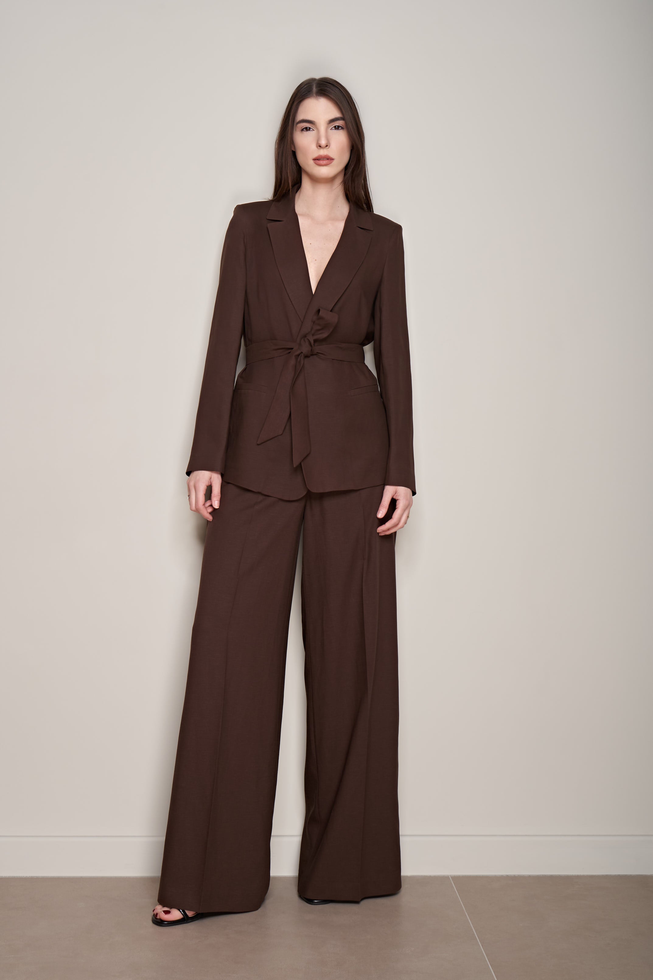 PANTALONE PALAZZO IN LINO