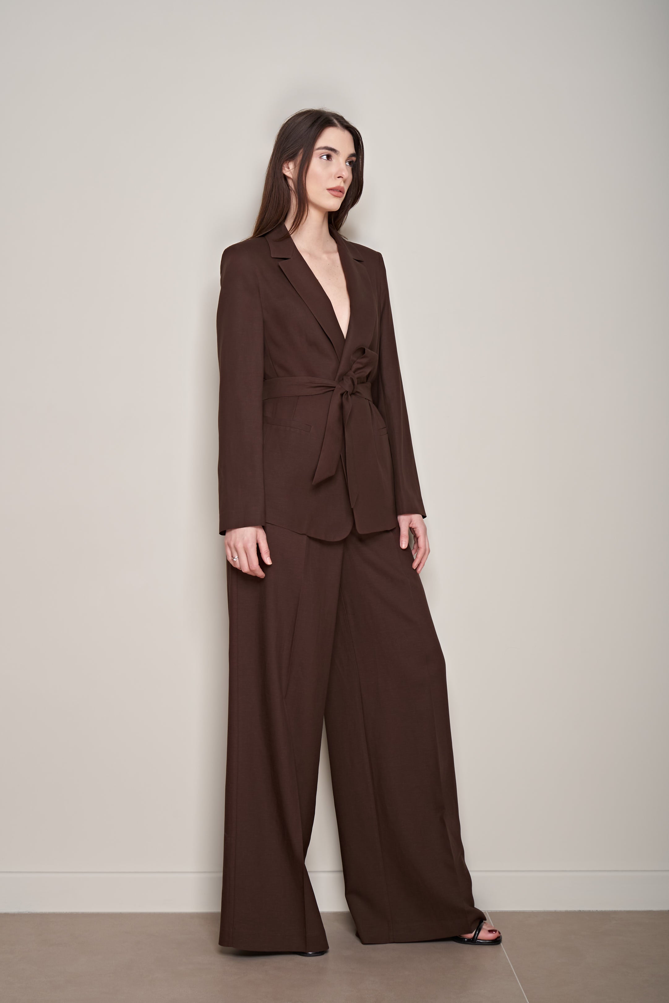 PANTALONE PALAZZO IN LINO