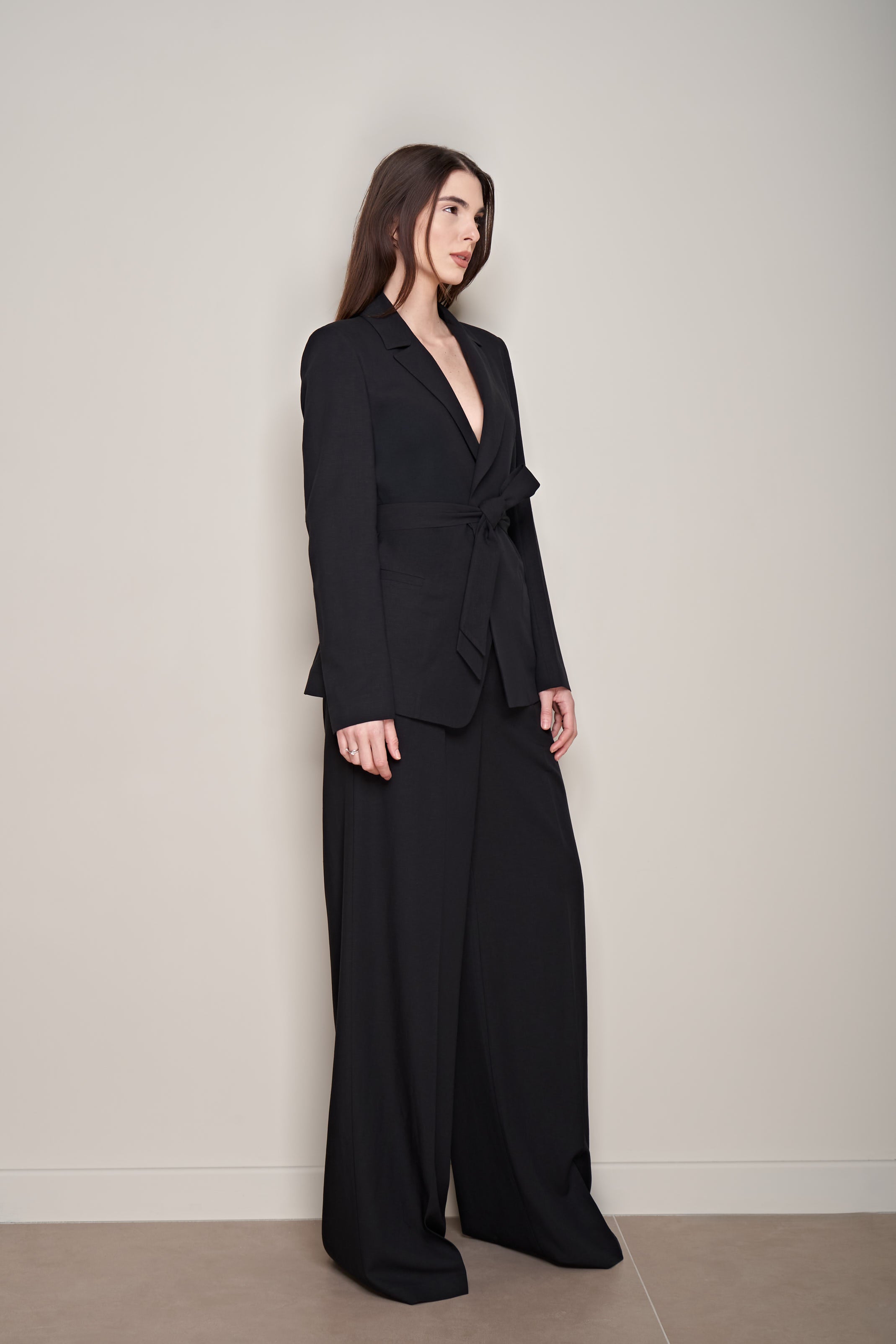 PANTALONE PALAZZO IN LINO
