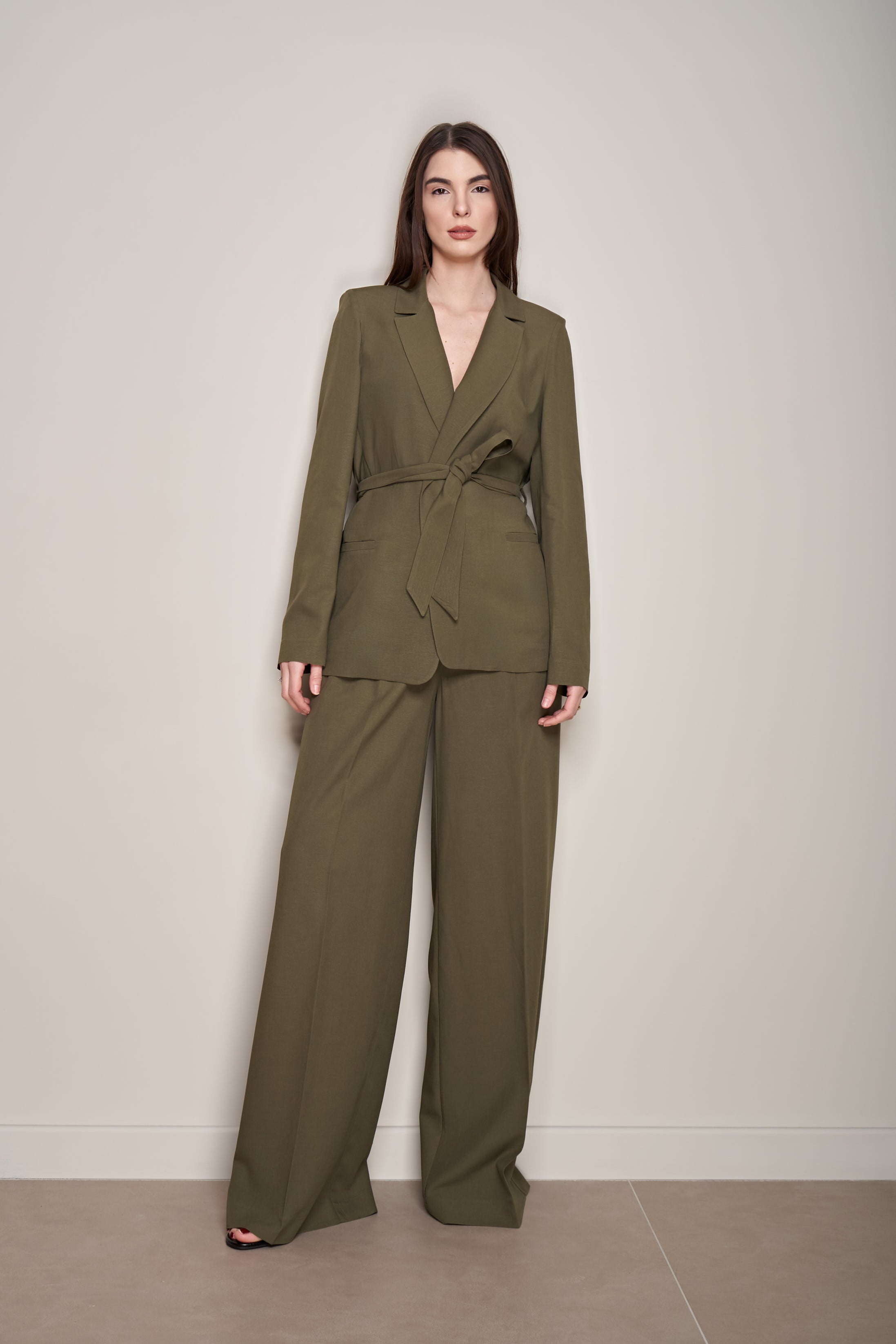 PANTALONE PALAZZO IN LINO