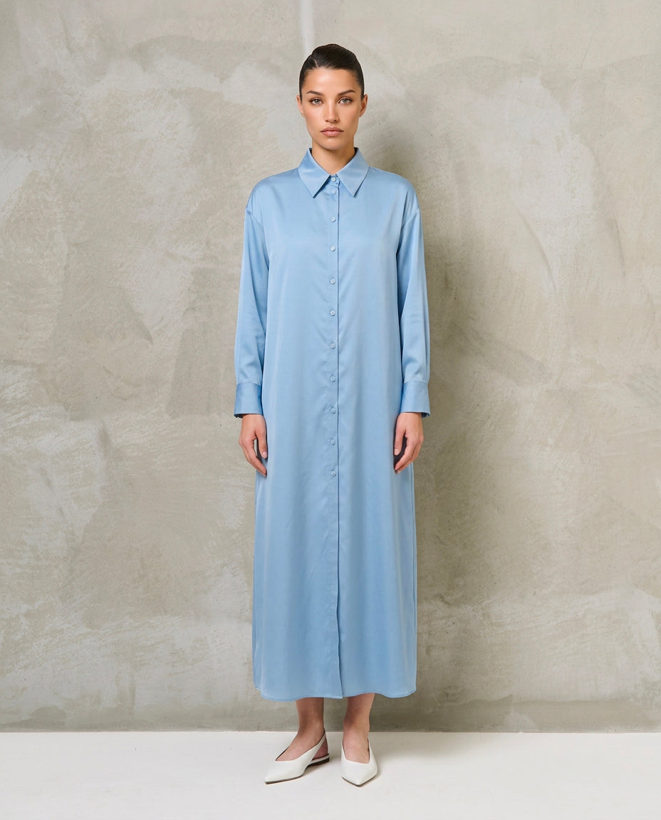 Camicia long|Colore:Celeste