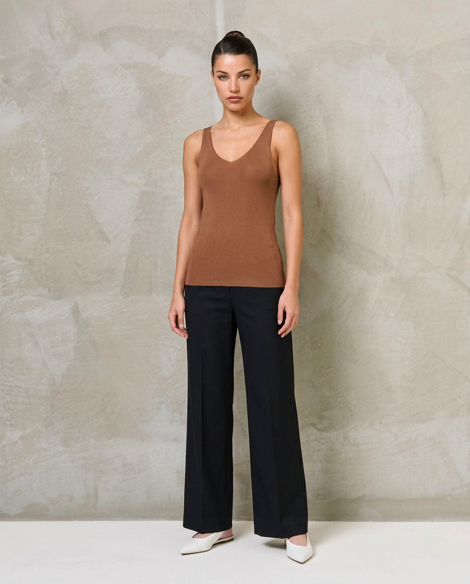Canotta|Colore:Cammello