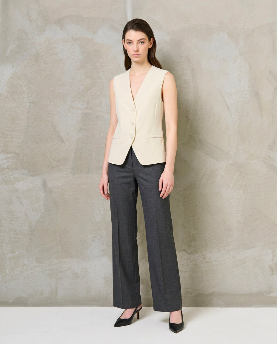 Gilet|Colore:Panna