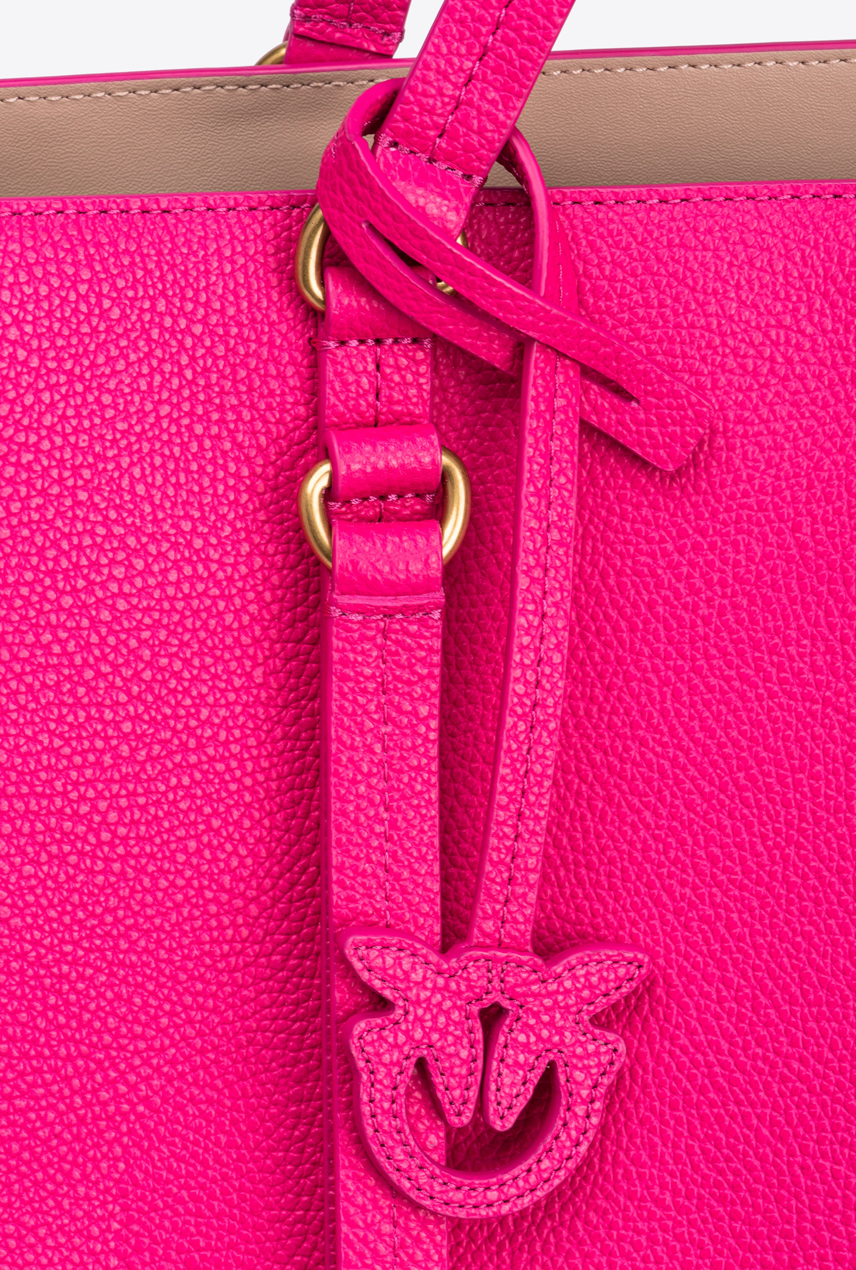 PINKO Borsa shopper grande in pelle bottalata